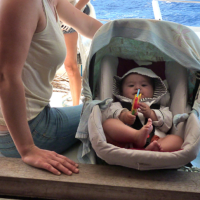 La Guadeloupe en bateau avec un bébé